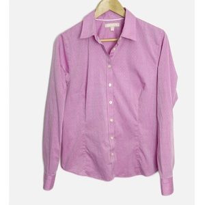 Banana Republic Pink Fitted Long Sleeve Shirt